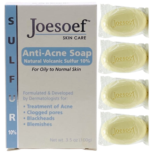 Joesof's Sulfur Anti Acne Sulfur Soap 100G 4 Pack